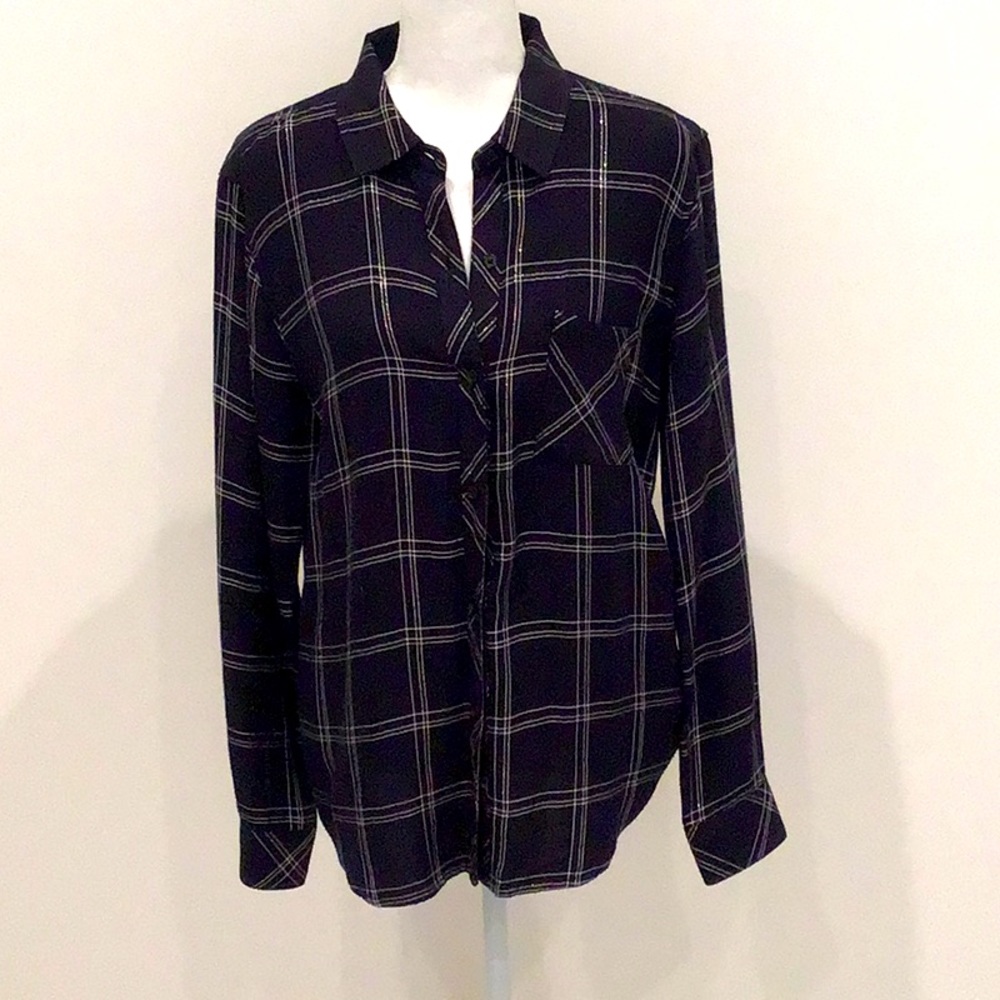 Rails Navy Button Up
